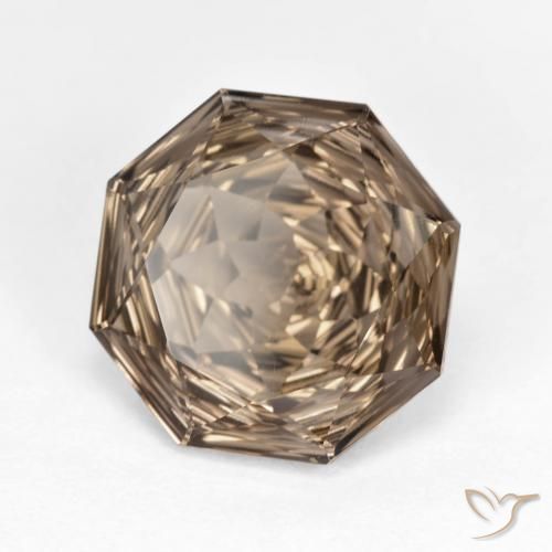 Quartz fumé Brun moyen naturelle Octogone / coupe Émeraude, 5.46 ct, VVS