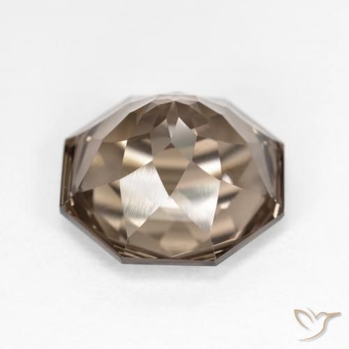 Quartz fumé Brun moyen naturelle Octogone / coupe Émeraude, 5.46 ct, VVS