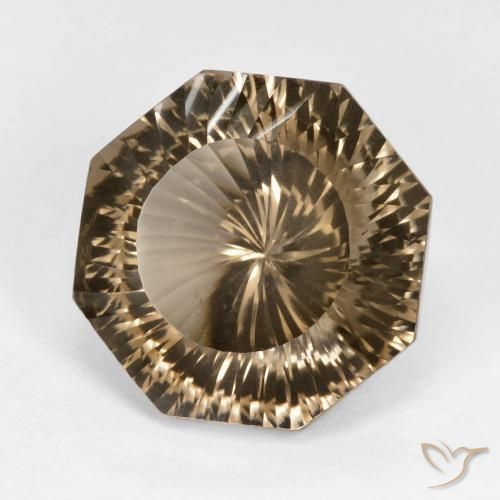 Quartz fumé Brun moyen-léger naturelle Octogone / coupe Émeraude, 9.62 ct, VVS