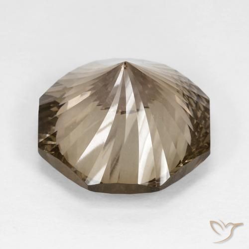 Quartz fumé Brun moyen-léger naturelle Octogone / coupe Émeraude, 9.62 ct, VVS