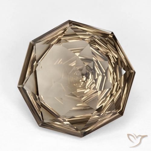 Quartz fumé Brun moyen-léger naturelle Octogone / coupe Émeraude, 12.25 ct, VVS