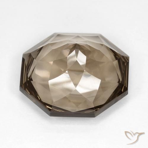 Quartz fumé Brun moyen-léger naturelle Octogone / coupe Émeraude, 12.25 ct, VVS