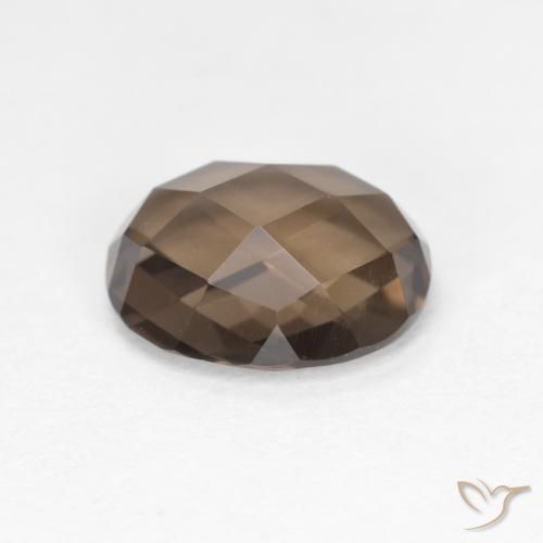 Quartz fumé Marron clair naturelle ovale, 1.74 ct, VVS-VS