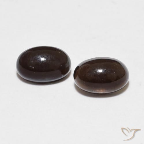 1.14ctw Naturel Brun moyen Quartz fumé, ovale, Translucide