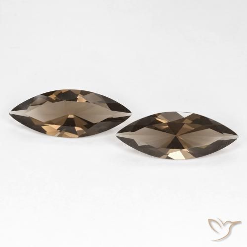5.34ctw Naturel Marron clair Quartz fumé, Marquise, VVS