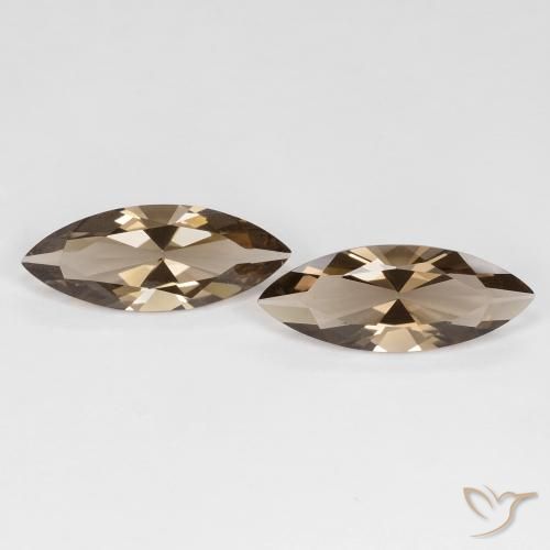 6.22ctw Naturel Marron clair Quartz fumé, Marquise, VVS