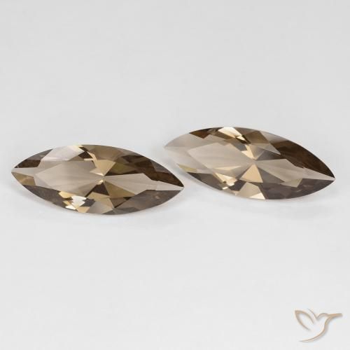 Shop natural 6.22ct Marron clair Quartz fumé gems, Marquise, from Brésil at GemSelect. In stock, global shipping!