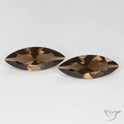 6.14ctw Naturel Marron chaud Quartz fumé, Marquise, VVS