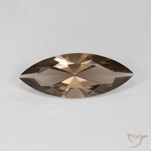 2.96ct Naturel Moka léger Quartz fumé, Marquise, VS