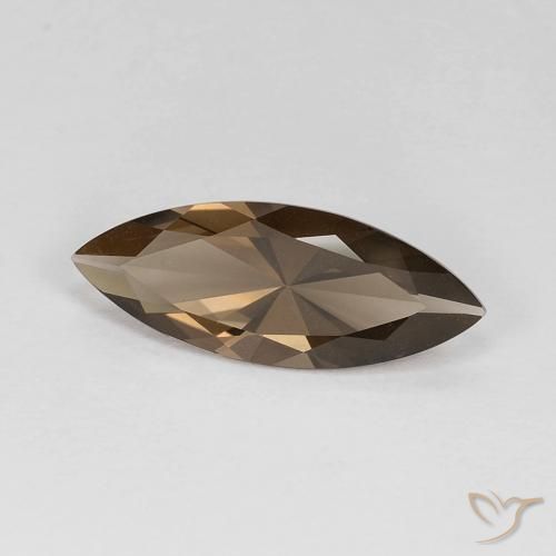 Quartz fumé Moka léger naturelle Marquise, 2.77 ct, VVS