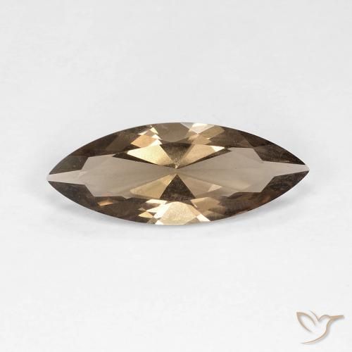 3.05ct Naturel Moka léger Quartz fumé, Marquise, VVS-VS