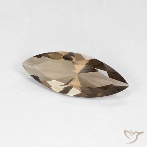Quartz fumé Moka léger naturelle Marquise, 3.05 ct, VVS-VS