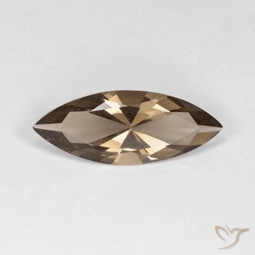 2.67ct Naturel Marron clair Quartz fumé, Marquise, VS