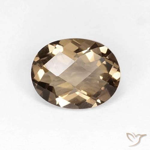 2.45ct Naturel Brun moka Quartz fumé, ovale, VVS-VS