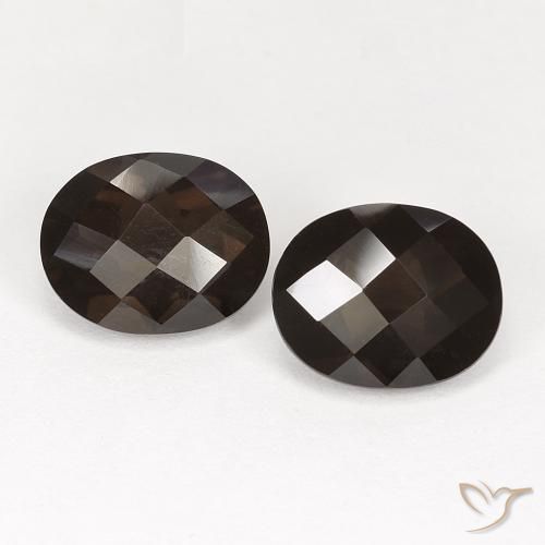 5.19ctw Naturel Marron foncé Quartz fumé, ovale, VVS-VS