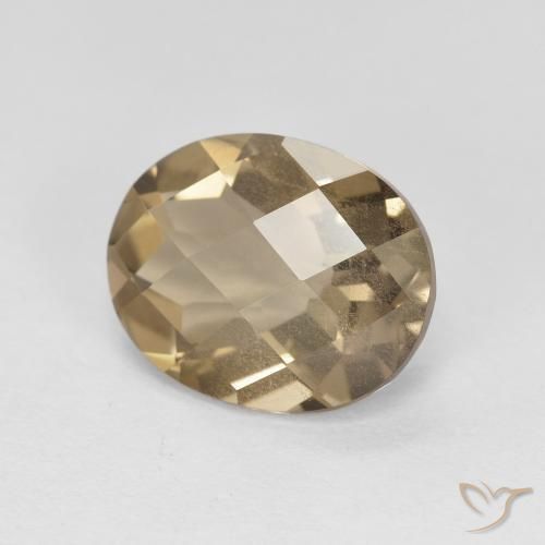 Quartz fumé Brun moka naturelle ovale, 2.35 ct, VS