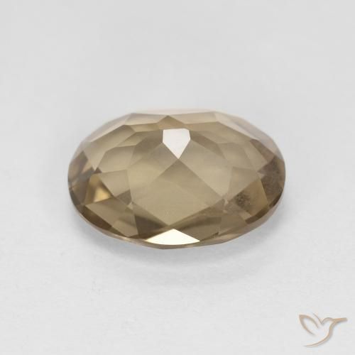 Quartz fumé Brun moka naturelle ovale, 2.35 ct, VS