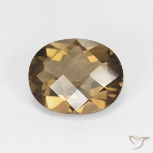 2.35ct Naturel Brun café léger Quartz fumé, ovale, VVS