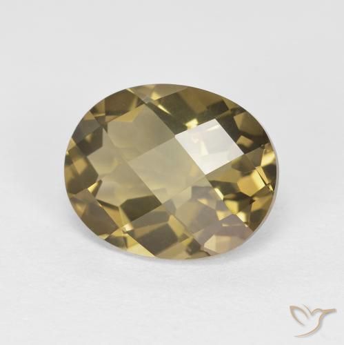 Quartz fumé Brun café naturelle ovale, 2.43 ct, VVS