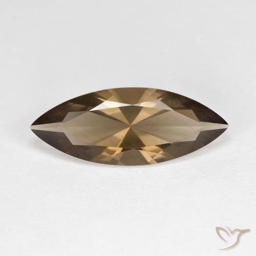 2.96ct Naturel Brun moyen-léger Quartz fumé, Marquise, VVS
