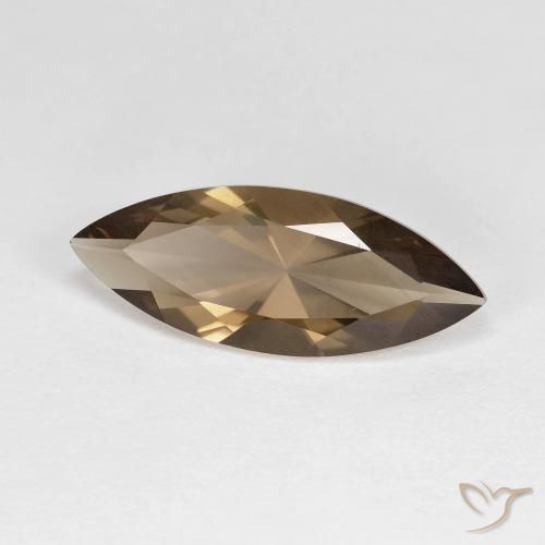 Quartz fumé Brun moyen-léger naturelle Marquise, 2.96 ct, VVS