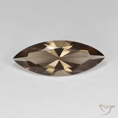 3.10ct Naturel Marron chaud Quartz fumé, Marquise, VVS