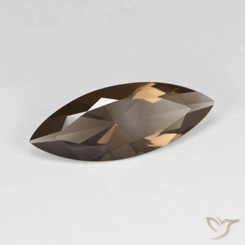 Quartz fumé Marron ambré naturelle Marquise, 2.80 ct, VVS