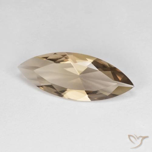 Quartz fumé Bois brun naturelle Marquise, 2.67 ct, VVS
