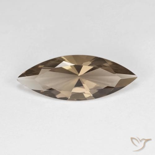 2.57ct Naturel Marron chaud Quartz fumé, Marquise, VVS
