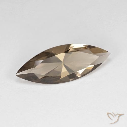 Quartz fumé Marron chaud naturelle Marquise, 2.57 ct, VVS
