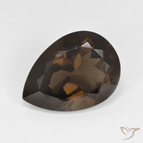 5.95ct Naturel Brun chocolat Quartz fumé, En forme de poire, VS