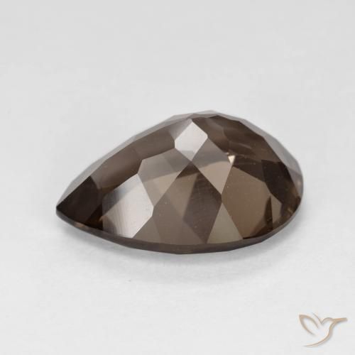 Quartz fumé Brun pain d'épices naturelle En forme de poire, 6.21 ct, VVS