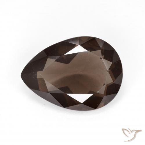 5.36ct Naturel Brun Quartz fumé, En forme de poire, VVS