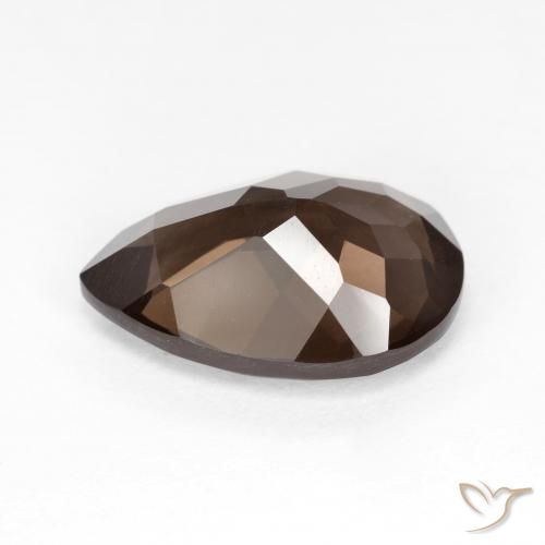 Quartz fumé Brun naturelle En forme de poire, 5.36 ct, VVS