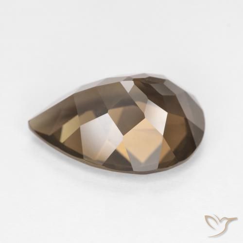 Quartz fumé Marron ambré naturelle En forme de poire, 5.68 ct, VVS