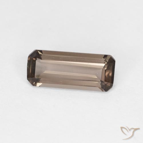 0.92ct Naturel Brun caryer Quartz fumé, Taille émeraude, VVS