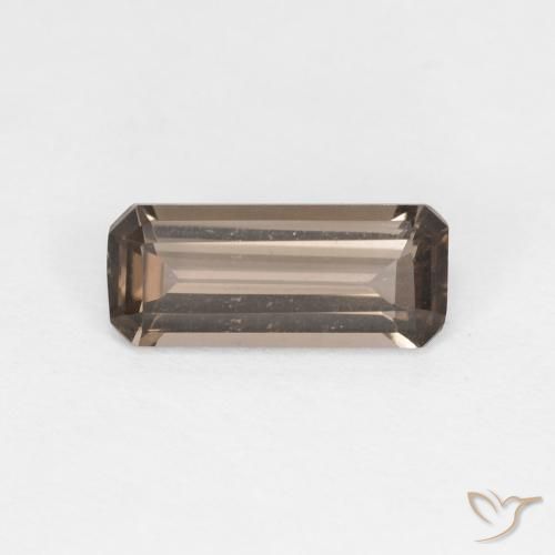 Quartz fumé Brun caryer naturelle Octogone / coupe Émeraude, 0.92 ct, VVS