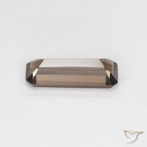 Quartz fumé Medium Dark-Brown naturelle Octogone / coupe Émeraude, 0.86 ct, VVS