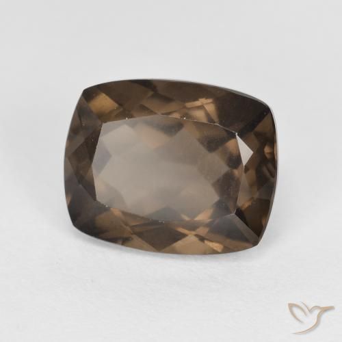 Quartz fumé Brun chocolat naturelle Coussin, 3.06 ct, VS