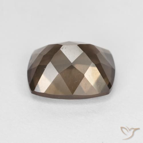 Quartz fumé Brun chocolat naturelle Coussin, 3.06 ct, VS