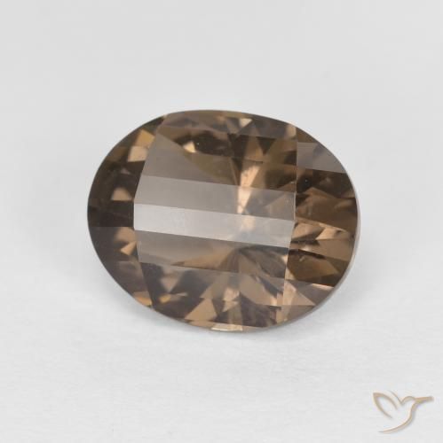 2.47ct Naturel Moka léger Quartz fumé, ovale, VS