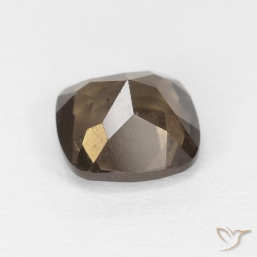 Quartz fumé Marron clair naturelle Coussin, 0.90 ct, VVS-VS