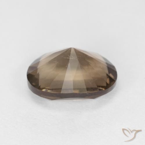 Quartz fumé Medium Light-Brown naturelle ovale, 2.66 ct, VS
