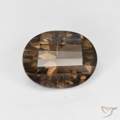 2.54ct Naturel Brun moyen Quartz fumé, ovale, VS