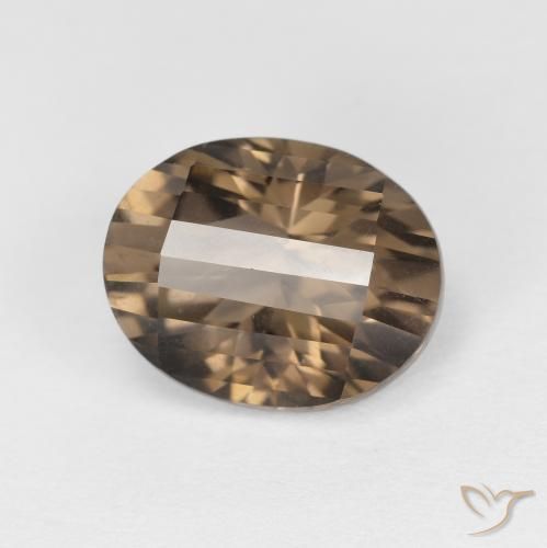 2.61ct Naturel Medium Light-Brown Quartz fumé, ovale, VS