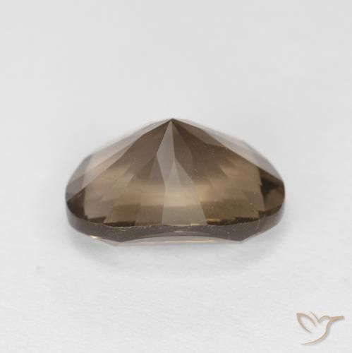 Quartz fumé Medium Light-Brown naturelle ovale, 2.61 ct, VS