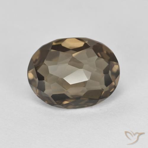 2.74ct Naturel Bois brun Quartz fumé, ovale, VVS