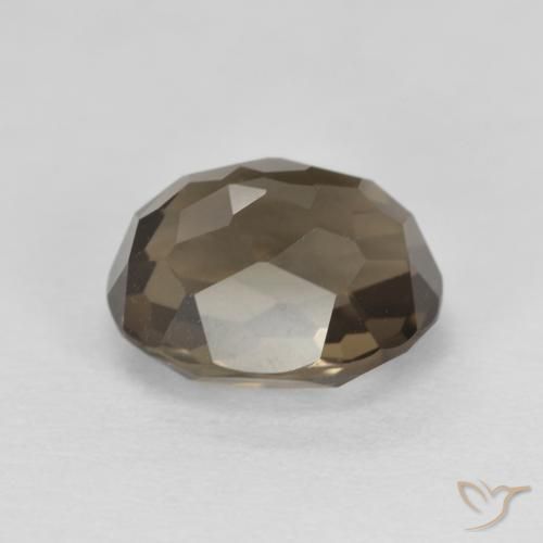 Quartz fumé Bois brun naturelle ovale, 2.74 ct, VVS