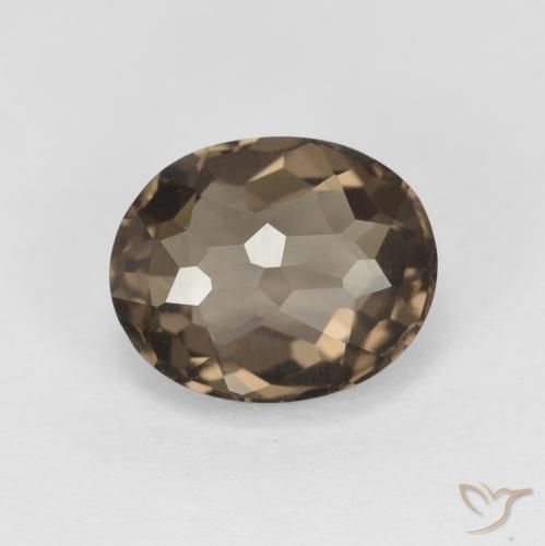 2.21ct Naturel Marron clair Quartz fumé, ovale, VVS