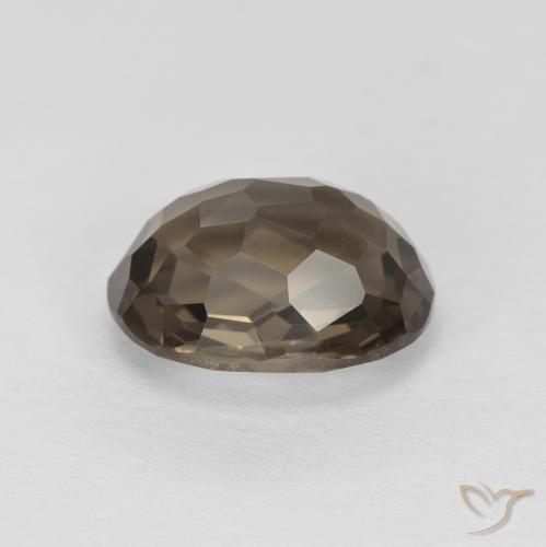 Quartz fumé Marron clair naturelle ovale, 2.21 ct, VVS